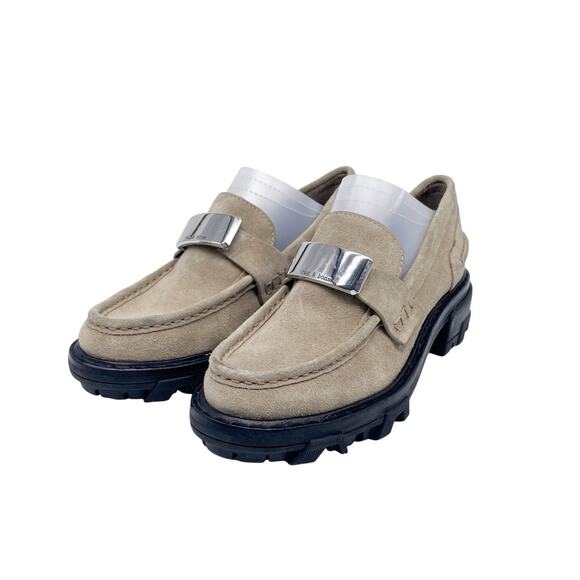 Rag & Bone Women's Shiloh 2.0 Loafers Lug Sole Tan Suede Size EU 35 US 5.5 - Picture 1 of 13